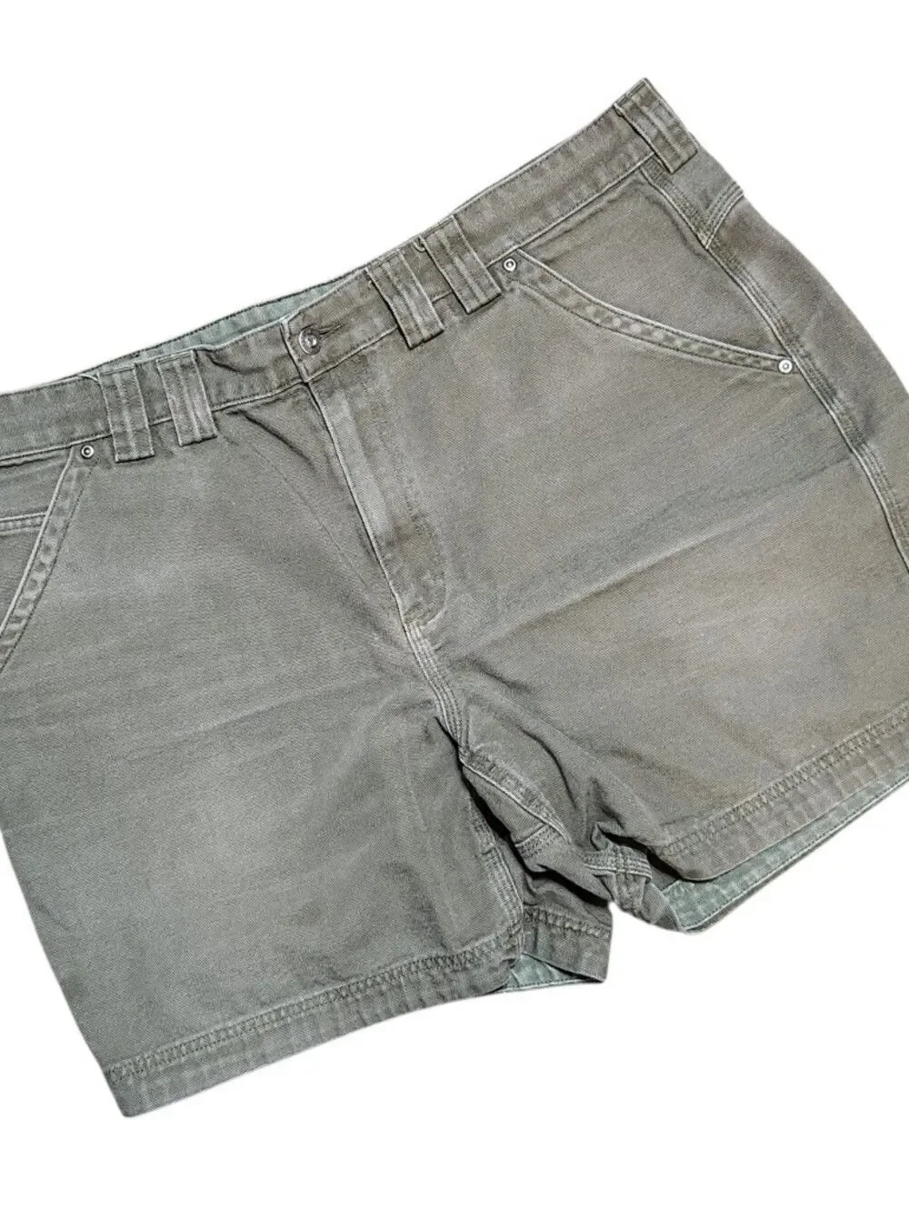 Duluth Denim Shorts Green Mens Size 42 Jean 5 Pocket Outdoors Duck